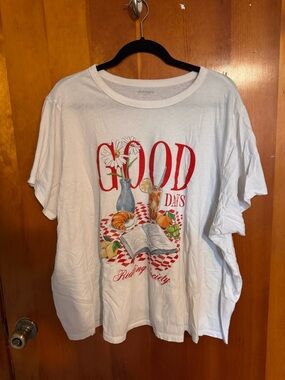 Old Navy White Graphic 'Good Days' Short Sleeve Tee